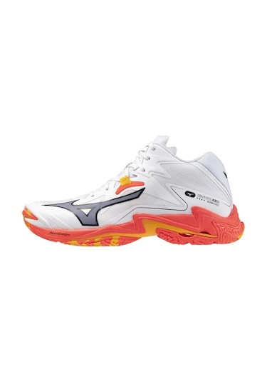 Wave Lightning Z8 Mıd Unisex Voleybol Ayakkabısı Beyaz / Turuncu Çok Renkli