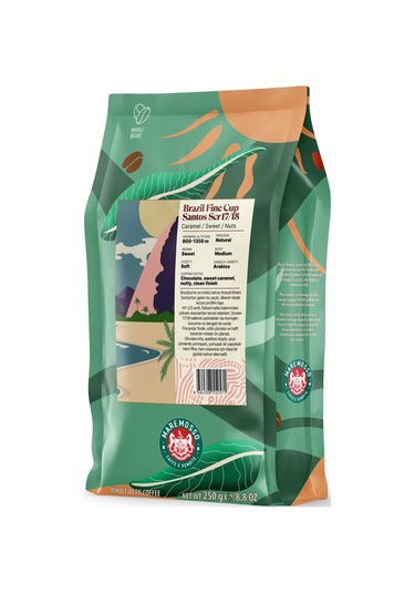 Brazil Fine Cup Santos Scr17/18 Yöresel Filtre Kahve 250 Gr. Çekirdek Kahve