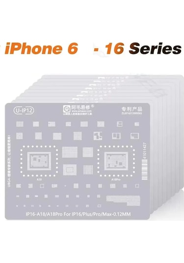 Amaoe Apple Uyumlu iPhone Pcb Kartı İçin Cpu Ic Bga  Entegre Kalıp Şablonları Seti