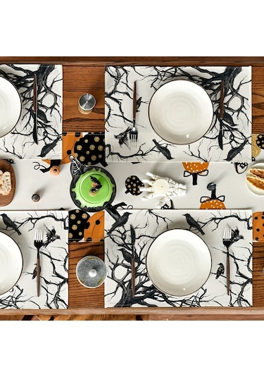 Kara Karga Placemat Restoran Yalıtım Pedi Karga