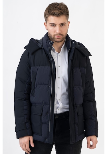 White Stone Edmonton 58101Slim Fit Kapüşonlu Kaban Laci-Laci Lacivert White Stone Edmonton 58101Slim Fit Kapüşonlu Kaban Laci-Laci Lacivert