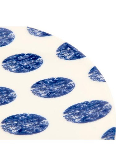 Tulu Porselen Madre Servis Tabağı - Mavi - 25 Cm Mavi