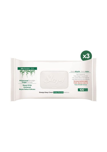 Sleepy Easy Clean Yüzey Temizlik Havlusu&Mendili 3X100 (300 Yaprak)