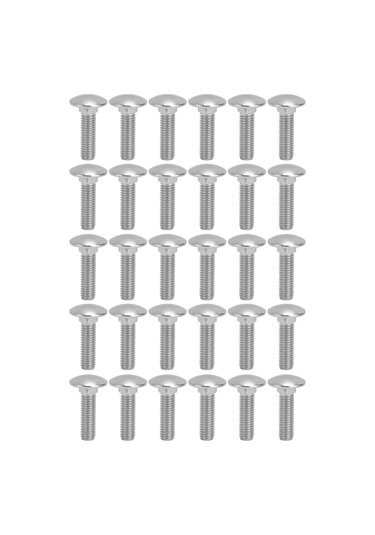 30pcs M8x30 Stainless Carriage Bolts Dın 603 Standart