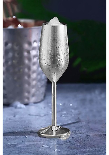 Paslanmaz Çelik 210 Ml. Şampanya Şarap Bardağı Kadeh Cin330by