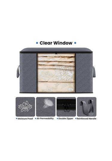 Dancemonkey Yorgan Yatak Saklama Kutusu Konteyner Dokusuz Cbtx Çantası Battaniye Altı 50x35x20cm 35l 140l