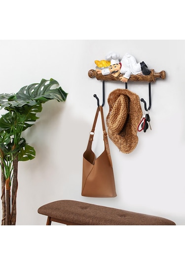 Suntek Şef Duvar Kanca Kabine Dekor Mutfak Kancası Portmanto Havlu Tuşları Çanta Çok Renkli