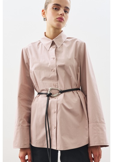 Geniş Tokalı Kordon Kemer Siyah Siyah