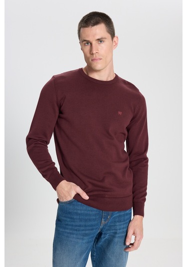 Regular Fit Normal Kesim Bisiklet Yaka Açık Yeşil Triko Kazak W8A02P299 Açık Yeşil