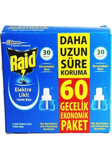 Raid Elektro Likit Yedek Şişe 30 Gece 2'li