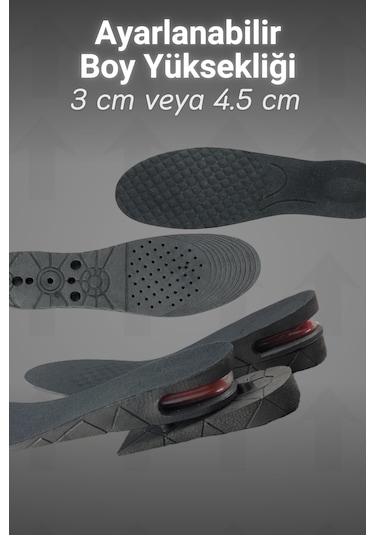 Dopar Boy Uzatıcı Tabanlık 2 Katlı Ayarlanabilir 4.5 Cm Boy Yükseltici İç Taban 35-45