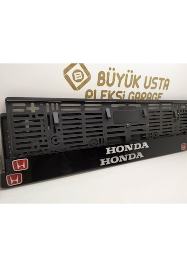 Honda Logolu Yazılı Pleksi Takmatik Plakalık Takımı 2'Li Set 548332005