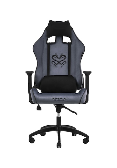 Rio Balerion Antrasit Gri Kadife Terletmez Kumaş Gaming Oyuncu Koltuğu -4 Gri