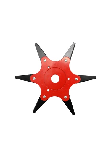 Vkemall Çim Biçme Makinesi Uç Parçası - 180 Derece Serbest Dönebilen, Çift Yüzeyli Bıçaklı, 6 Dişli Bahçe Bakımı Aksesuarı Mangan Çelik