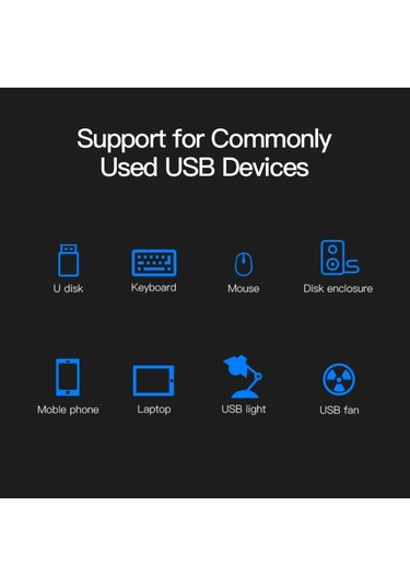 4 Bağlantı Noktası Usb Hub 2.0 Toz Kupası Siyah İle Usb Ayırıcı Adaptörü