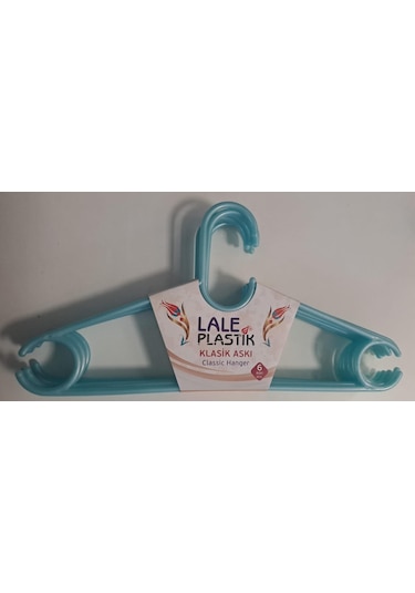 Lale Plastik Elbise Askısı Klasik 6 Lı Karışık Renkli Diğer