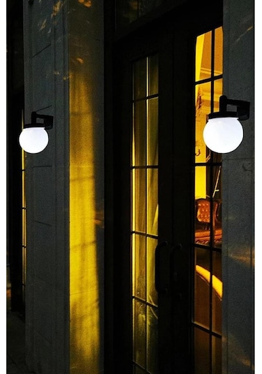 Şahnet Solar Bahçe Lambası Beyaz - Güneş Enerjili Duvar Armatür 3 Adet