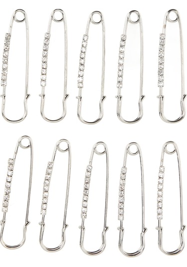 Mufunye 10 Adet Demir Rhinestone Broş: Gömlek, Elbise, Kazak, Şal Ve Şapka İçin Güvenli İğne, Stili Artırıcı Dekoratif Aksesuar Çok Renkli