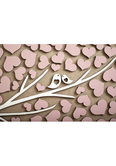 Hdrlazerdizayn Ahşap 3 Boyutlu Ağaç Model Anı Defteri Pano