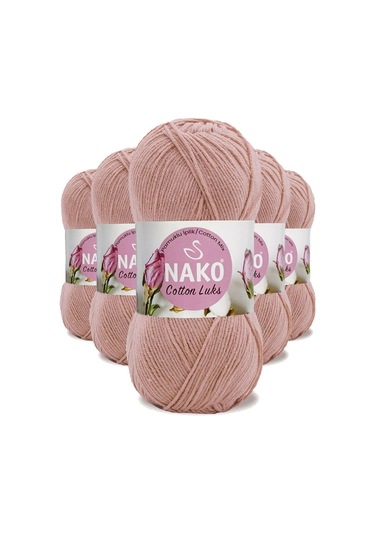 5 Adet Cotton Lüks Yelek Tunik Kazak Bluz Hırka İpi Yünü Pudra 97545