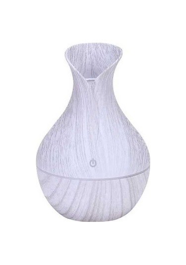 Pazly Yedi Renkli Aroma Difüzörü, Usb Sessiz, Çiçek Vazo, 200ml, Ev Kullanımı, Ahşap Yeşil, 10x10x15 Cm