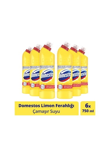 Domestos Yoğun Kıvamlı Çamaşır Suyu Limon Ferahlığı 6 x 750 ML