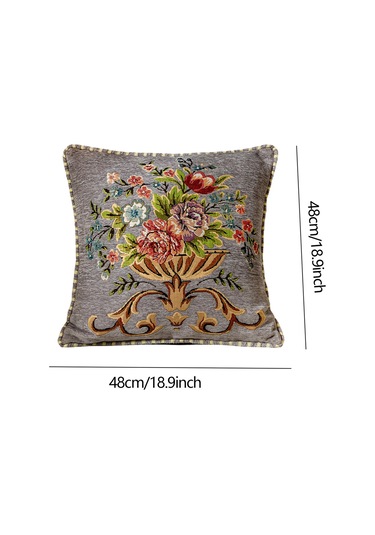 Suntek 48x48cm Makinede Yıkanabilir Dekoratif Yastık Gri Gri