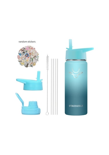 Çocuk Yalıtımlı Vakumlu Su Şişesi Hasır Kapaklı Paslanmaz Çelik Su Şişesi Erkekler Ve Kızlar Için Sızdırmaz Hafif Çevre Dostu O5bjl9 Diğer