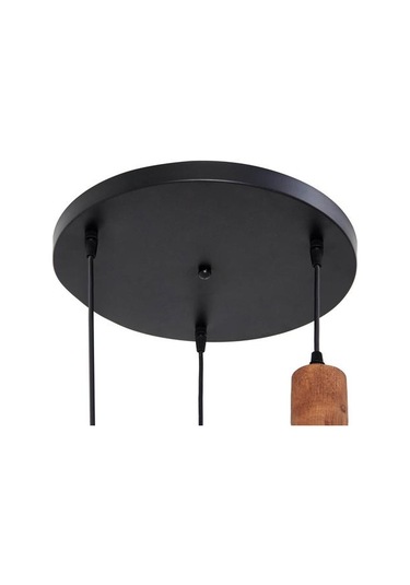 Correx Simurg 3'lü Cam Avize Kahverengi / Siyah