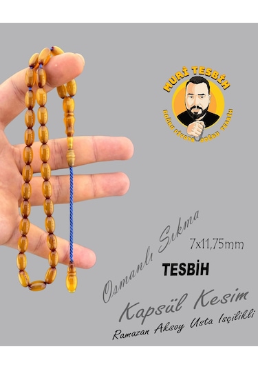 Muri Tesbih Ramazan Aksoy 15,3 Gr Osmanlı Sıkma Kapsül Kesim 7x11,75