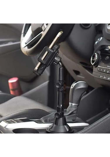 Telefon Tutucu Teleskopik Araç Bardak Yerine Giren 360 Derece Dönen Tutucu