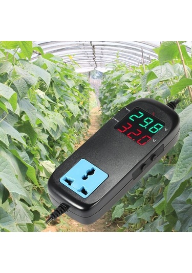 Ulzyvf Termokupl Lu Elektronik Termostat Led Dijital Ekran Üreme Sıcaklık Kontrol Cihazı Soketli Ac 90v-250v, Optimal Sıcaklık Yönetimi