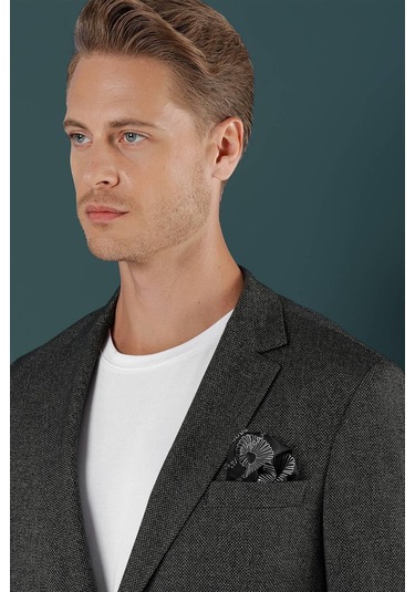 C 658 Slim Fit Siyah Spor Ceket Siyah