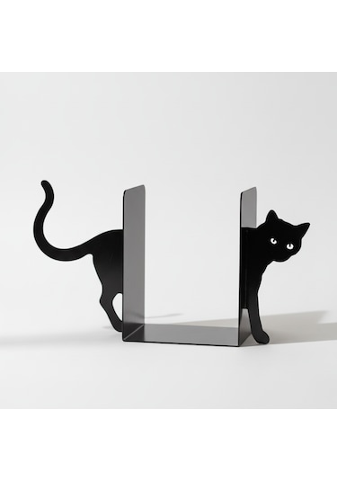 Kedi Temalı Kitap Tutucu Modern Dekor Ürünü