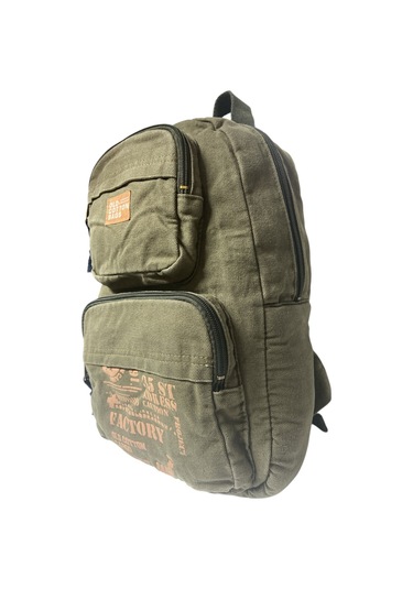 Kaliteli Tek Bölmeli Vintage Disayn Günlük Sırt Gezi Okul Seyahat Çantası Jannie Bag 27 Cm X 40 Cm Koyu Yeşil