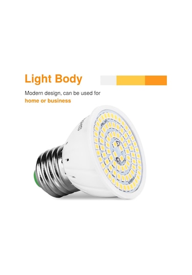 Beyaz 2 Adet Gu10 E27 E14 Spot Lamba 48 60 80 Leds Ampul 220 V Gu 10 Mr16 Gu5.3 Spot Işık B22 5 W 7 W 9 W E27 9w 80leds 2pcs