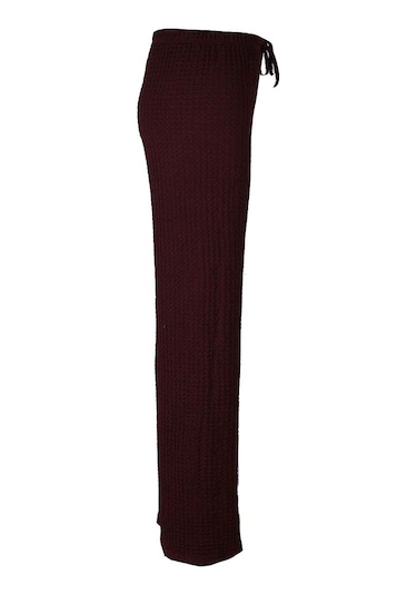 Trender Gofre Bordo Kadın Pantolon 2498 Bordo