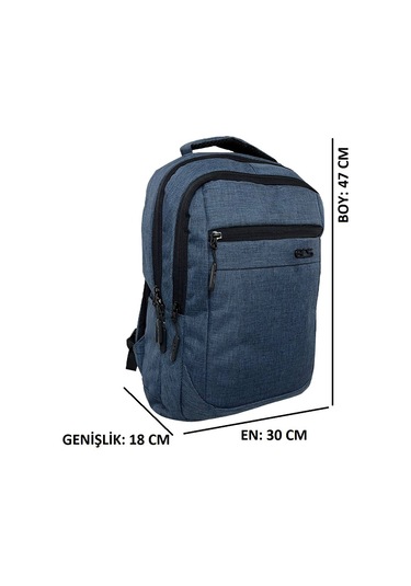 BENE Lacivert Darbeye Karşı Korumalı Laptop Gözlü Sırt Çantası190 Lacivert