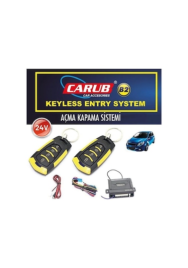 Carub B2 Açma Kapama 24v S.çıkışlı Krom Sarı-siyah