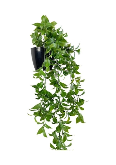 Yapay Çiçek Saksıda Sarkan Fejka Yeşil Limon Yaprağı Yapay Sarmaş