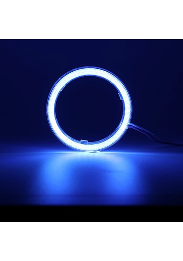80mm-1pcs Buz Mavisi-led Angel Eyes Beyaz Kırmızı Mavi Sarı Moto Halo Halka Işık Angel's Eye Far Drl Gündüz Farı