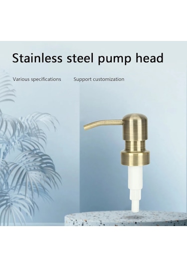 A-banyo Paslanmaz Çelik Sıvı Losyon Dispenseri Kafası Yedek Sabun Duş Pompası Kafası İtme Tipi Losyon Pompası Kafası