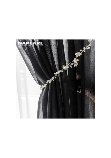 Siyah 1 Pc Napearl Tül Perde Düz Renk Sırf Perde Oturma Odası Tül Pencere W100cm X L260cm Siyah