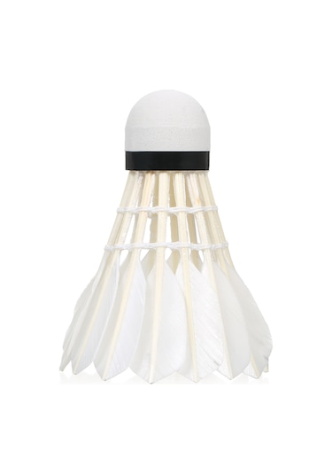 Geeksen 12'li Paket Beyaz Tüplü Badminton Topu - Fiber Mantar Başlı Hafif Oyuncu Topları