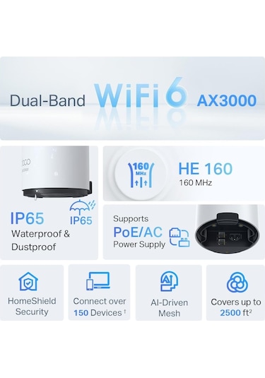 Tp-link Deco X50 Outdoor AX3000 Dış Ve İç Mekan Mesh Wi-Fi Ünitesi