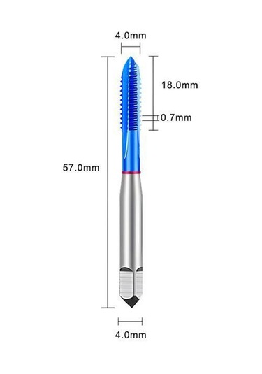 Sointeresting Makine Diş Açma Nano Kaplama Tapası Kobalt Yüksek Hızlı Çelik Özel Vida Ucu Makine Diş Açma Ucu M4x0.7 Uç