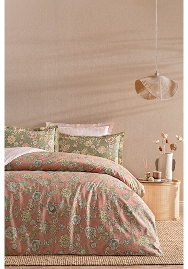 Puffy Ramos Çift Kişilik Nevresim Takımı - Kiremit Yeşil