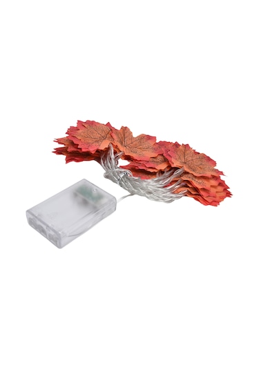 Skycity 3m 20 Led Islak Lastik Akçaağaç Yapraklı Işık Zinciri, 2 Işık Modu Sürekli Ve Titrek , Isınma Işığı, Ev Bahçe Dekorasyonu, Akü İle Çalışır Akü Dahil Değil Diğer