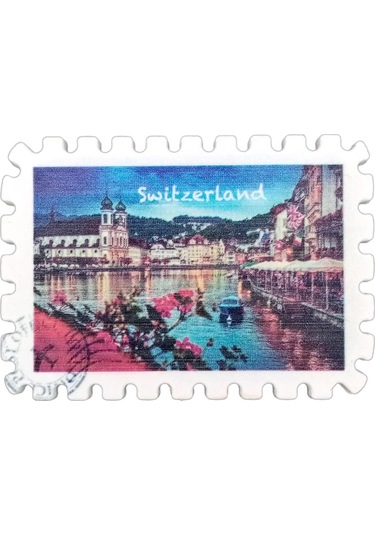 İsviçre Temalı Pul Magnet