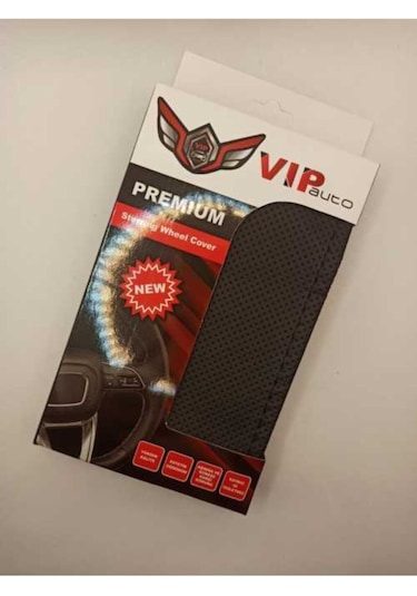 Noktalı Siyah Deri Siyah Ip Dikmeli Direksiyon Kılıfı